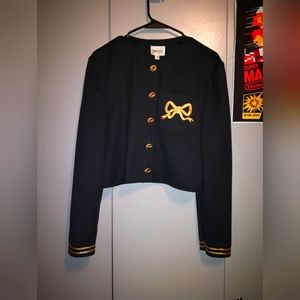 Vintage Leslie Fay Sailor Styled Crop Jacket